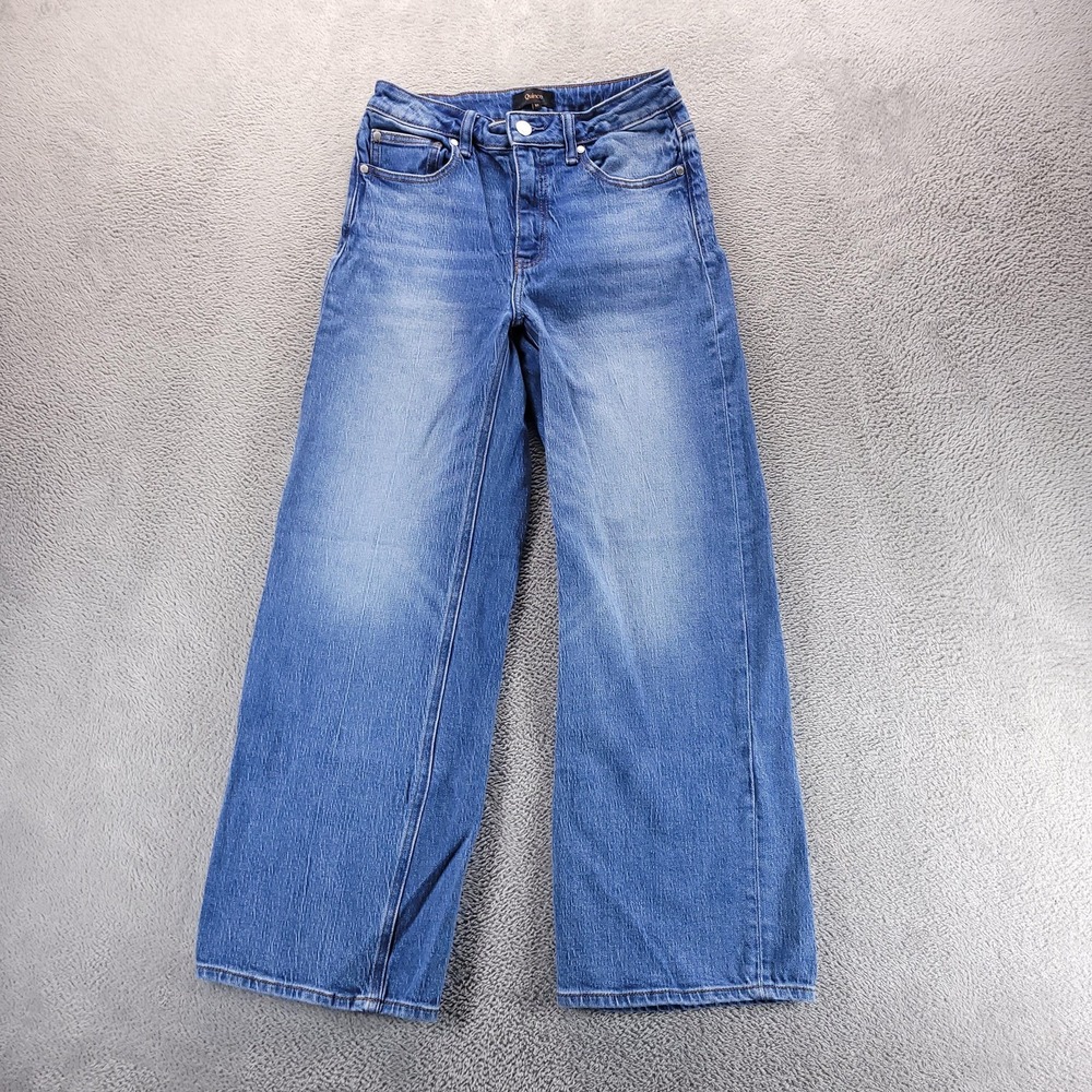 Quince Jeans Womens 27 Blue Bella Relaxed Straight High Rise Stretch Denim